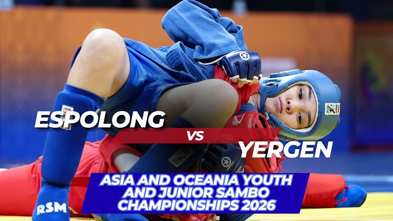 ESPOLONG (PHI) vs YERGEN (KAZ) - Asia and Oceania Youth and Junior SAMBO Championships 2026 background