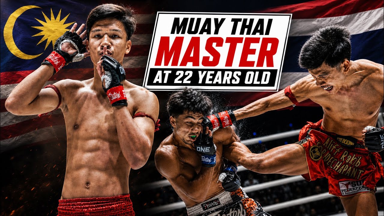 This Malaysian-Thai GENIUS Is TAKING OVER Muay Thai! 🇲🇾🇹🇭 Aliff’s SAVAGE Highlights background