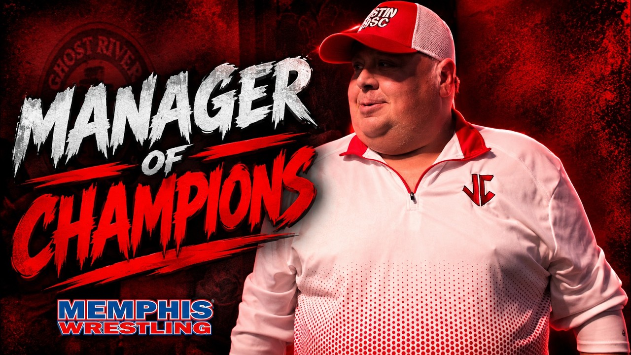 Justin Case is the manager of Champions! | MEMPHIS WRESTLING background