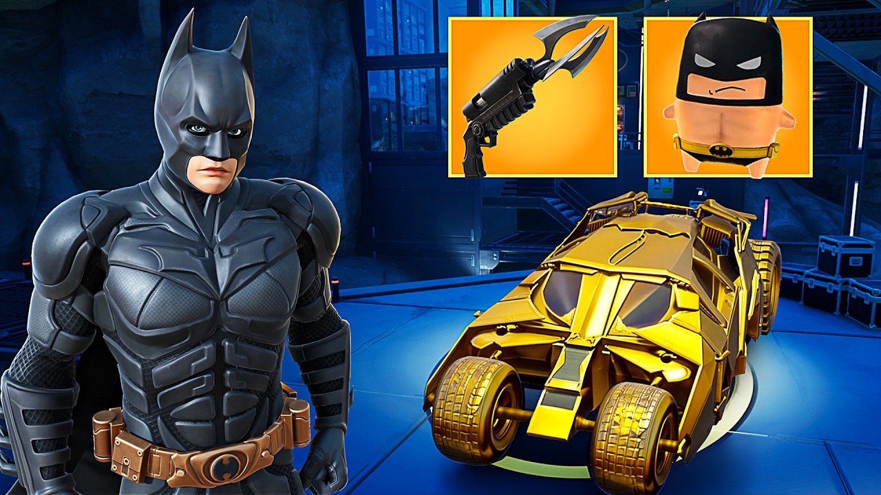 THE *SECRET* BATMAN CHALLENGE in FORTNITE! (BATCAVE and BATMOBILE) background