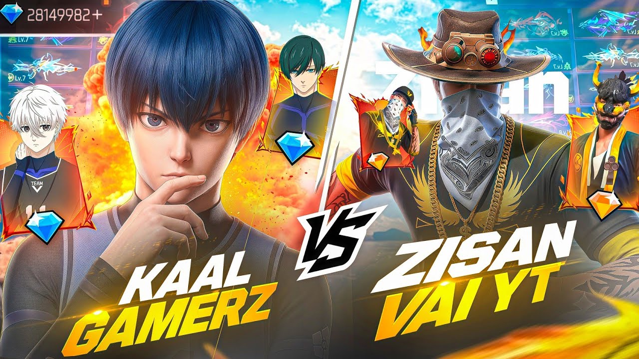 ₹2 CRORE RAREST Free Fire ID Collection 😱 vs Zisan Vai YT! – Garena Free Fire background