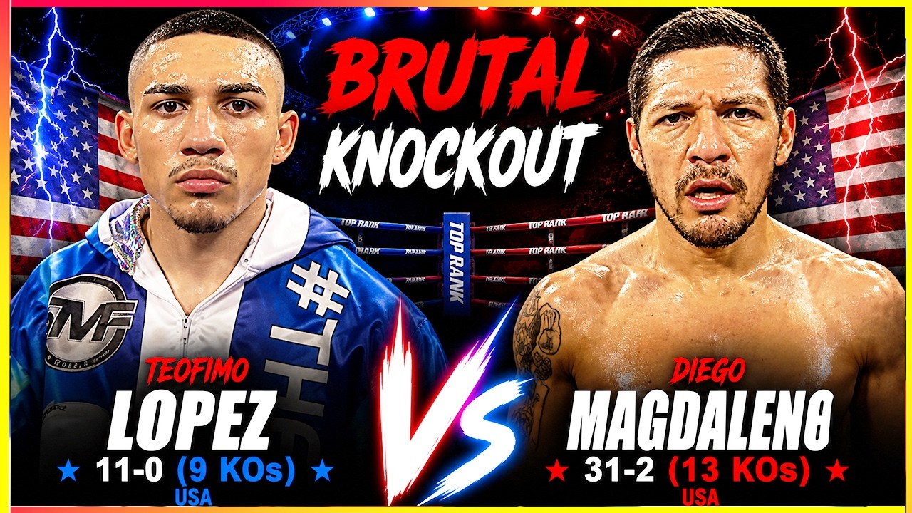 BRUTAL KNOCKOUT That Shocked The World | Teofimo Lopez vs Diego Magdaleno background