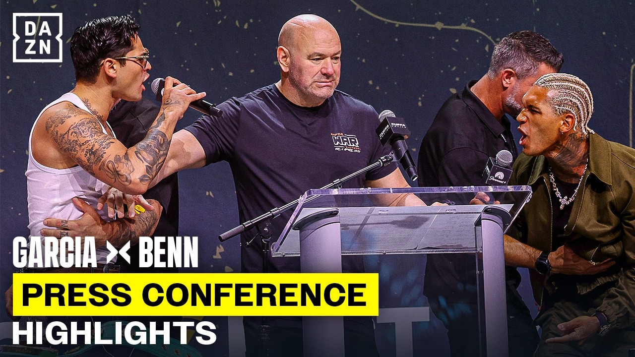 Ryan Garcia vs. Conor Benn HEATED trash talk & WILD face-off | Full Press Conference Highlights backdrop