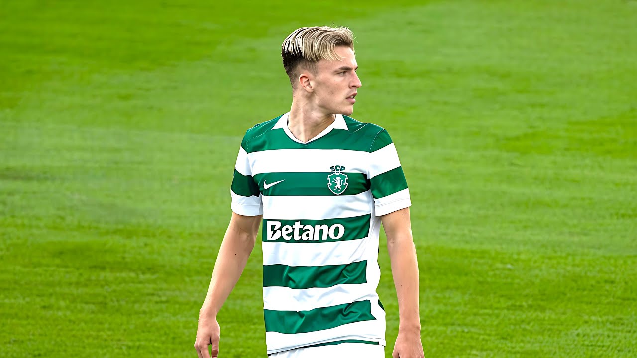 Jesse Derry Second Game For Sporting Cp vs Strasbourg background