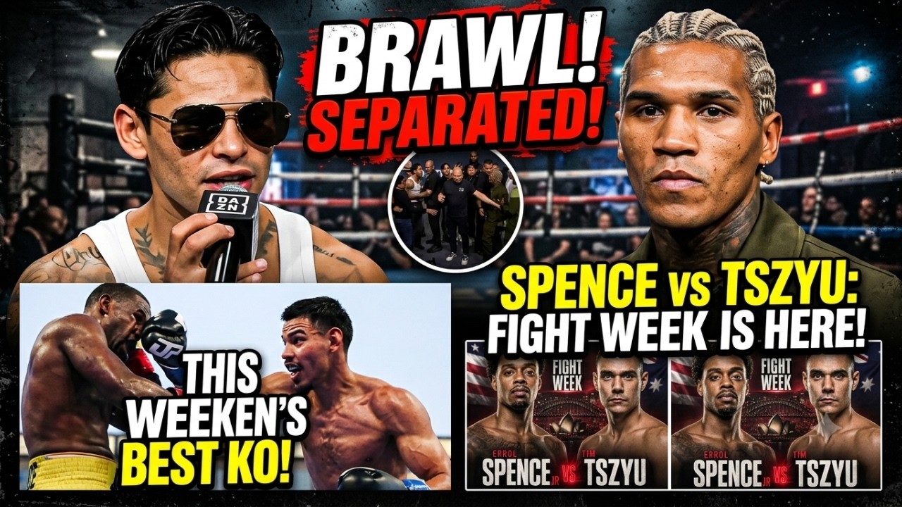 Boxing Recap: Garcia & Benn Nearly Fight at Presser, Pacheco KO, Spence Tszyu & Shields Big News. backdrop