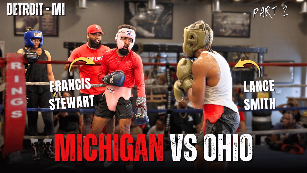 MICHIGAN VS OHIO! GREATEST Day of Amateur Boxing Sparring YET! Part 2 background