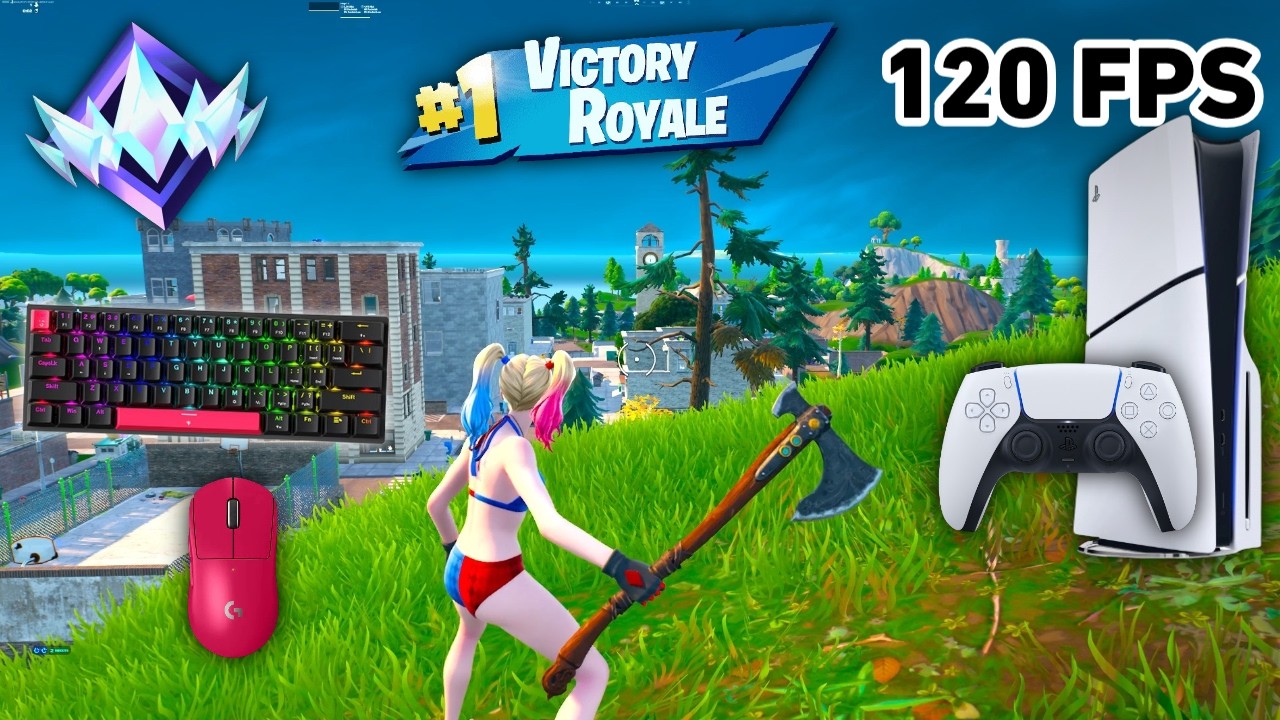 Fortnite Unreal Ranked Reload On PS5 Slim | Keyboard & Mouse Gameplay | 120 FPS | 4K backdrop