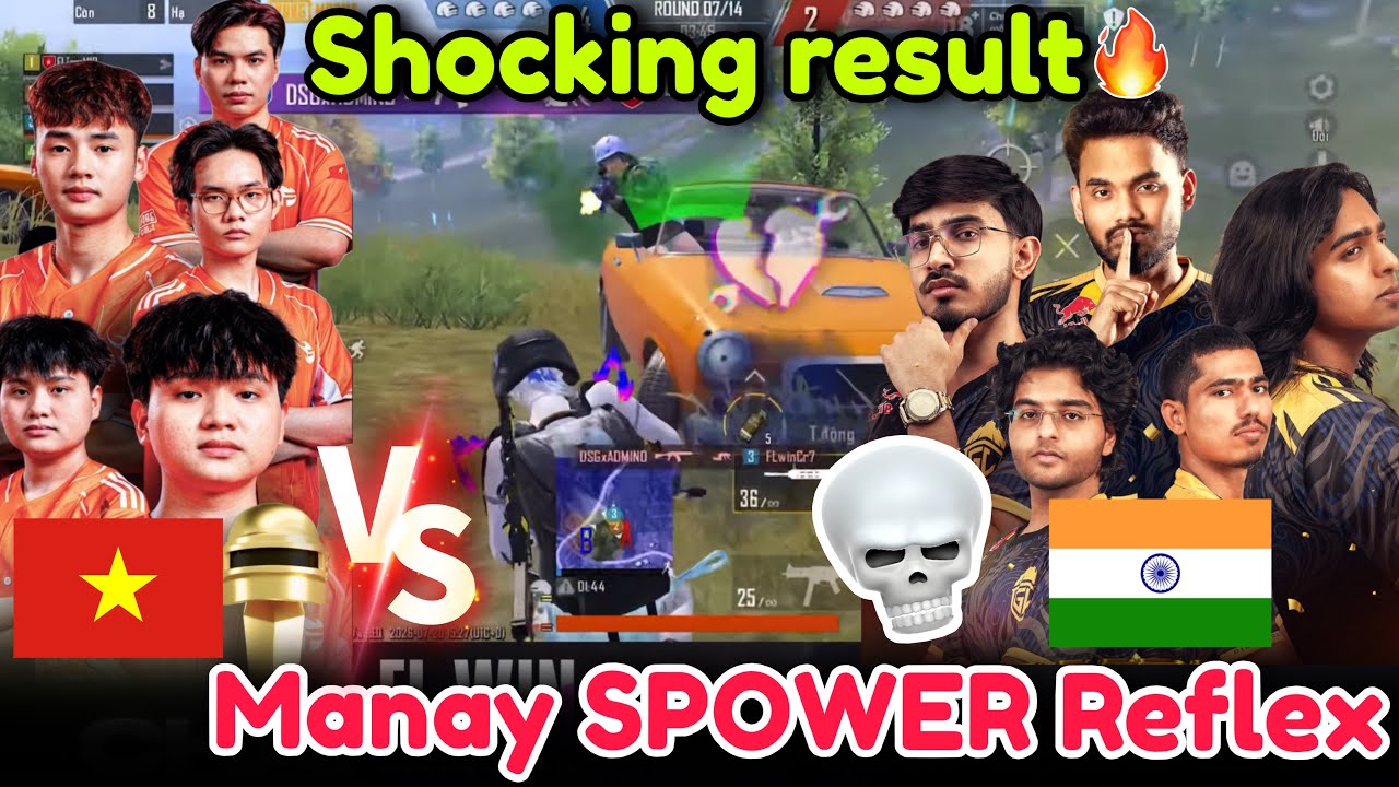 🇮🇳GodL Shocked team Flash🇻🇳 in 4v4 Wow 🥶 Spower Manya Shocked in 1v1 💀🥵 backdrop