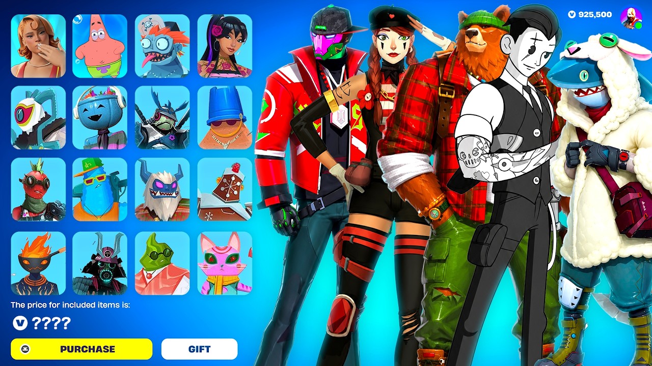 ALL NEW Fortnite Leaked Skins (Toon Midas, Halloween, Winterfest, Summer, SpongeBob Ice Spice) background