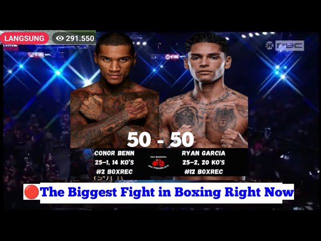 ЁЯФ┤Ryan Garcia (USA) VS conor benn (inggris),liveboxing, tinjuduniahariini background