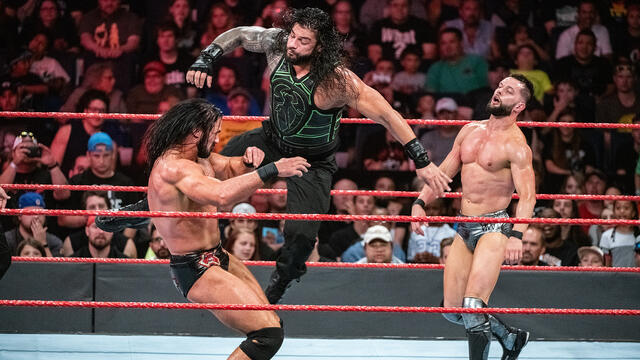 FULL MATCH: Roman Reigns vs. Finn Bálor vs. Drew McIntyre | Triple Threat Match: Raw, July 16, 2018 background