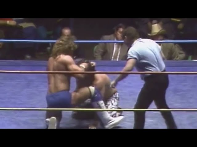 Kerry Von Erich Gets Revenge on Brian Adias. WCCW 1987 backdrop