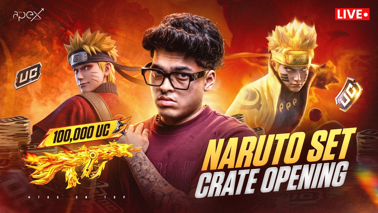 1,00,000 UC NARUTO SET OPENING | JONATHAN IS BACK!! | BGMI! backdrop