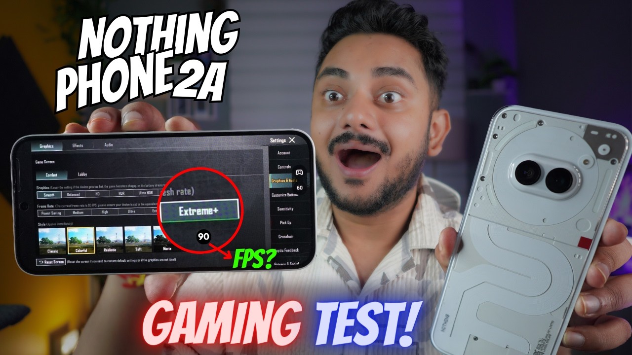 Nothing Phone 2a PUBG Test with FPS Meter π₯ Heating, Gyro, Gameplay & Battery Performance Review backdrop