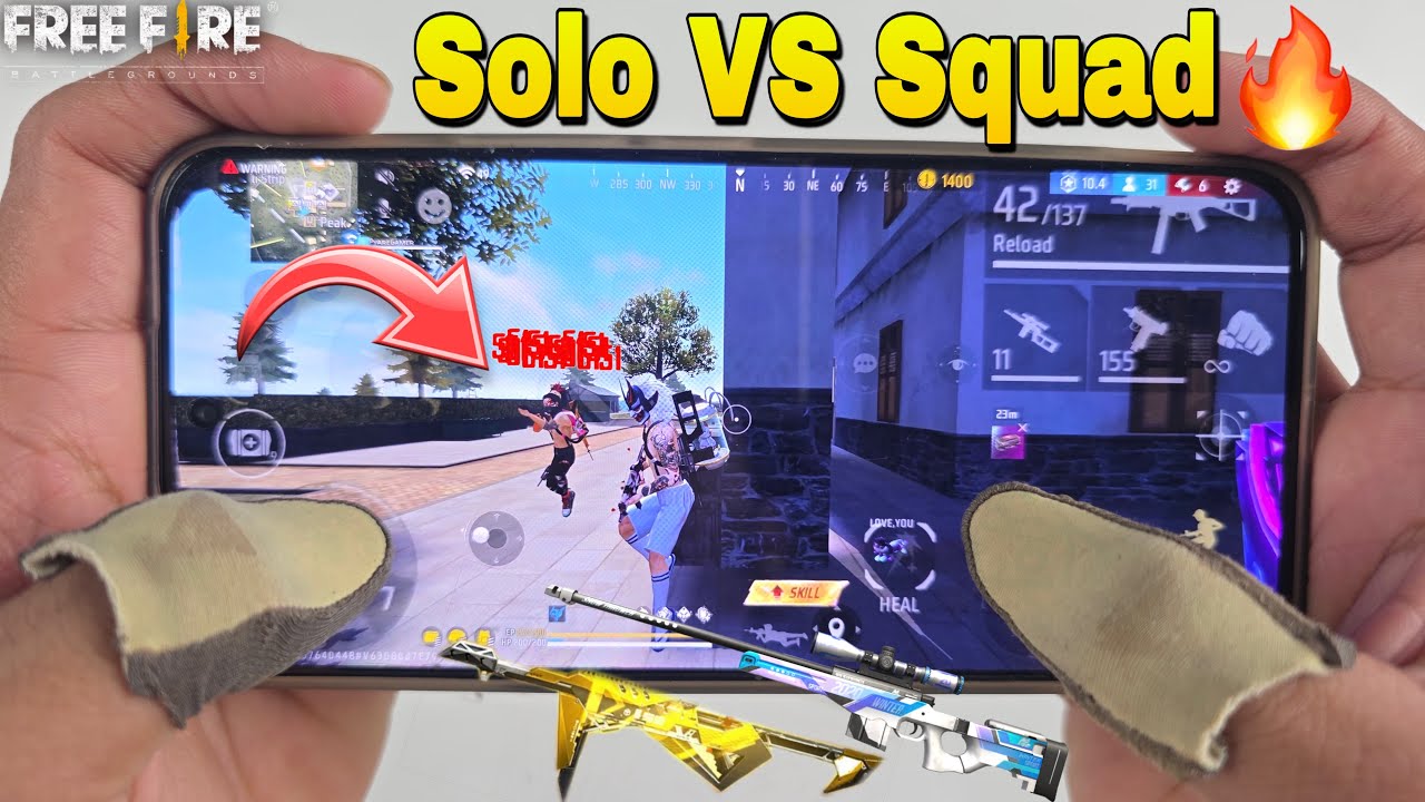 Solo vs squad sniper & ump headshot full map gameplay 2 finger handcam | Infinix gt 30 pro backdrop