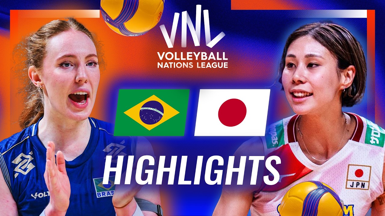 Brazil 🇧🇷 vs. Japan 🇯🇵 - Quarter Final | Highlights | Women's VNL 2026 background