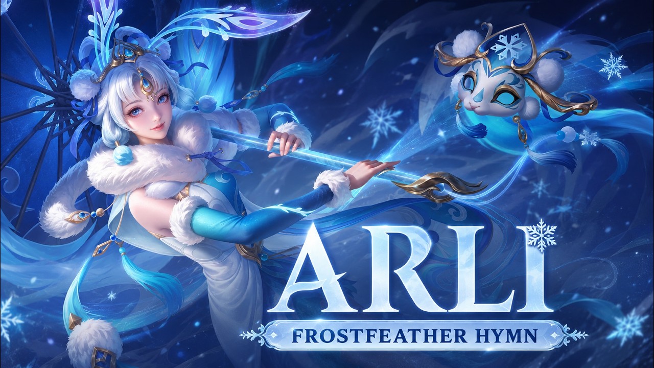 Arli Stellar Legend Skin Showcase | Frostfeather Hymn | Honor of Kings CN background