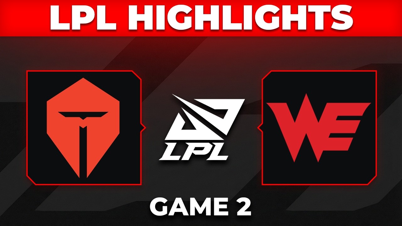 TES vs WE Highlights Game 2 | LPL 2026 Split 3 | Top Esports vs Team WE backdrop