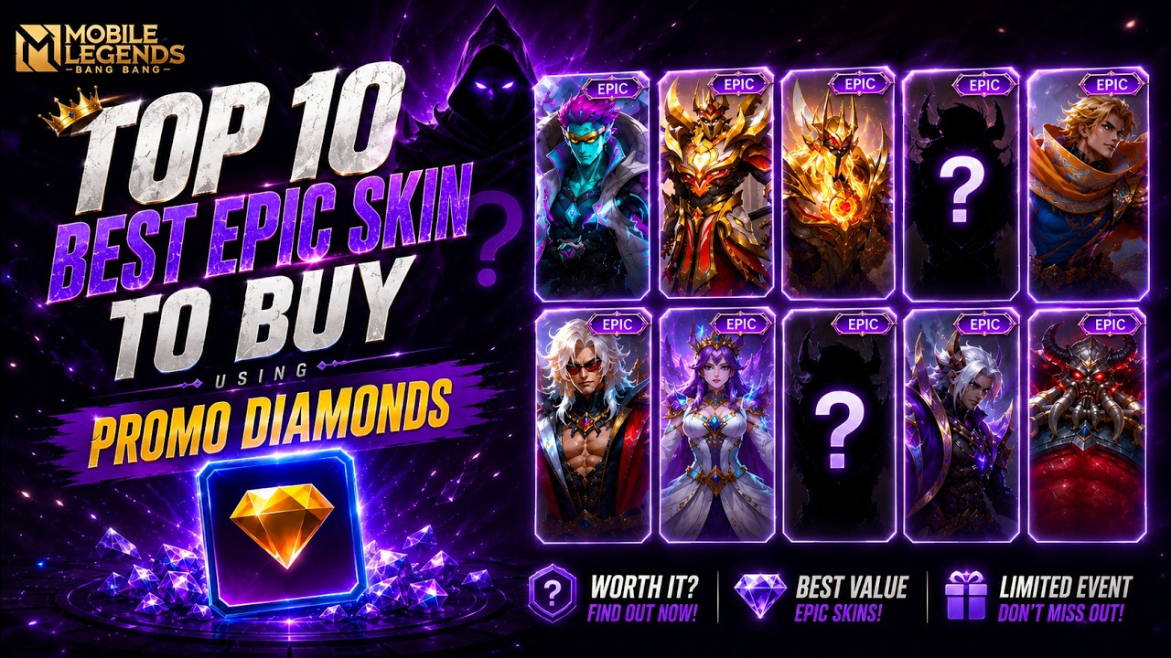 TOP 10 BEST EPIC SKINS to buy using PROMO DIAMONDS in Mobile Legends: Bang Bang! 💎 backdrop