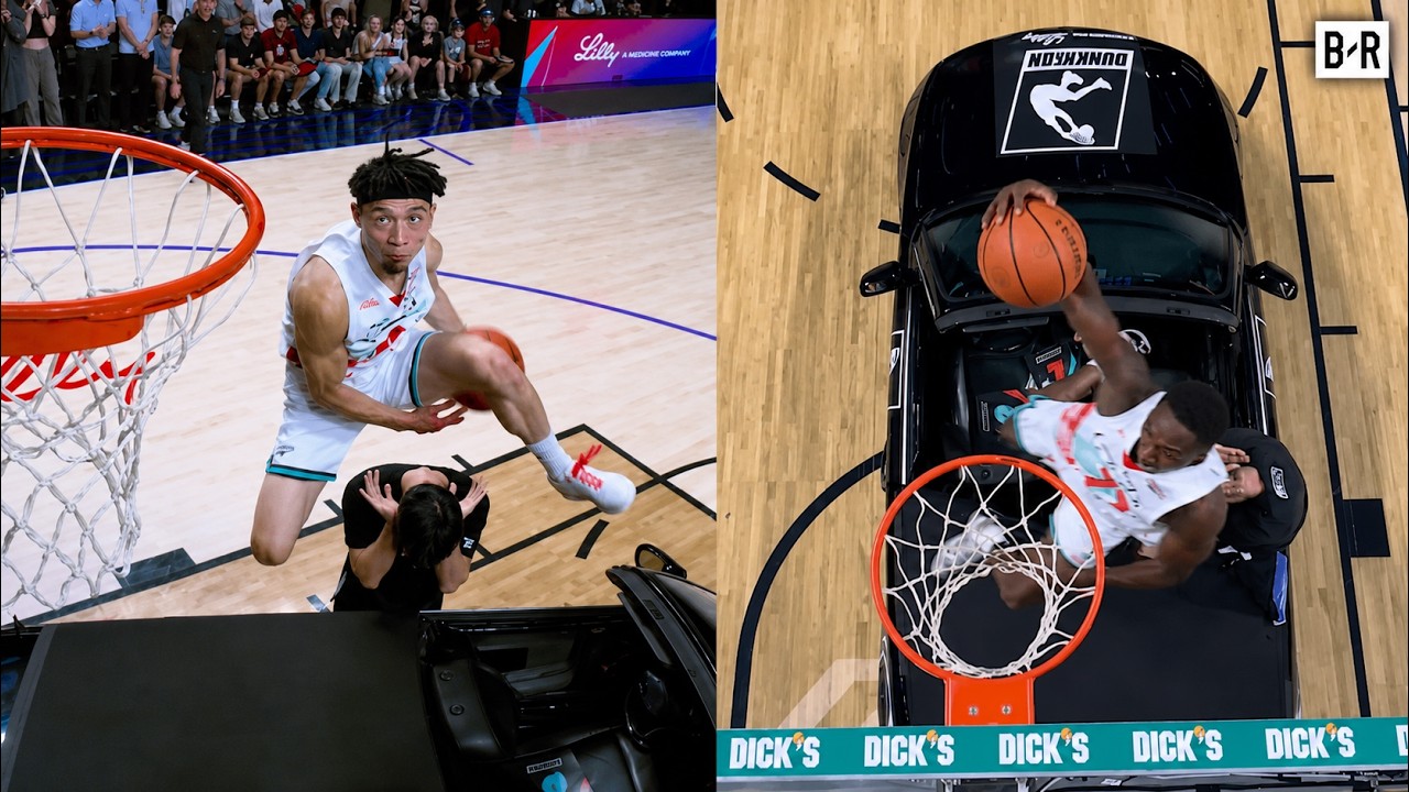 International Dunkers Pull-Off INSANE Slams Over Car | Dunkman backdrop