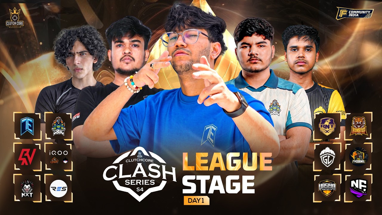 Group Stage Day 1: Clash Series S4 ft. TE, OGxTSG, TGT, S8UL, RNTX, and more background
