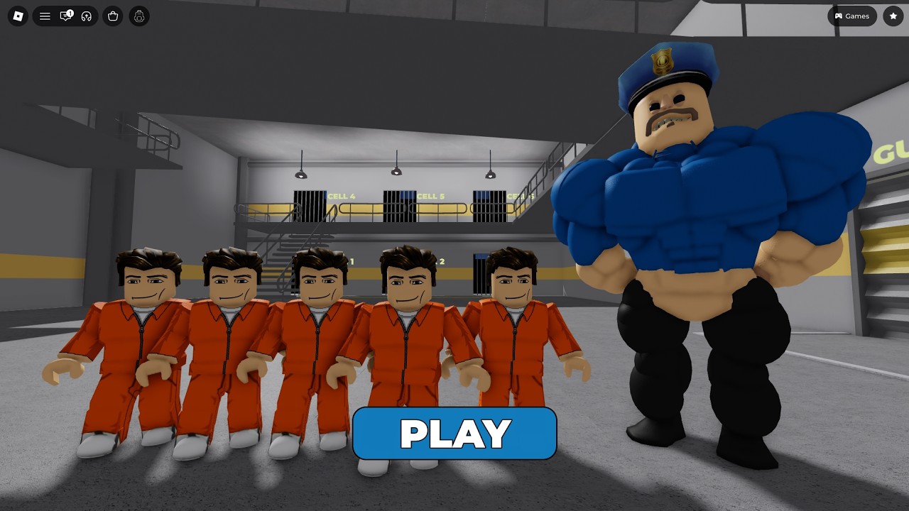 PRISONER PLAYERS PRISON RUN! Obby roblox Gameplay Walkthrough No Death 4K backdrop
