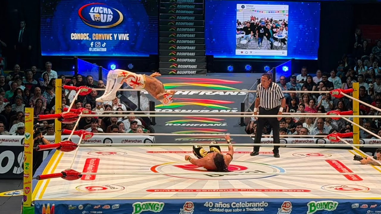 Lucha estelar del CMLL - Arena México: Último Guerrero 🆚 Templario (maestro y alumno) background