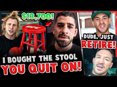WTF!? Paddy Pimblett PURCHASED Ilia Topuria's STOOL! Dustin Poireir tells Chandler to RETIRE! background