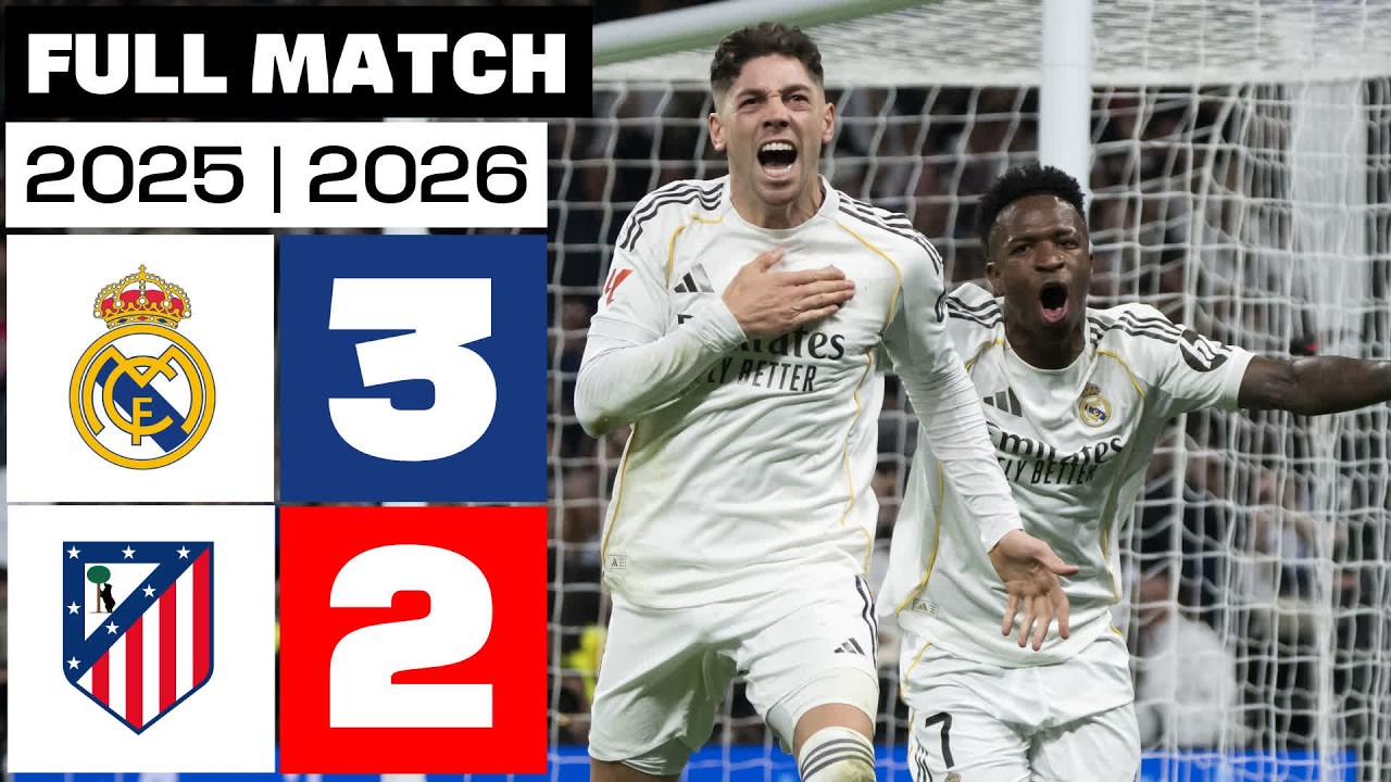 Real Madrid 3 - 2 Atlético de Madrid 2025/26 PARTIDO COMPLETO backdrop