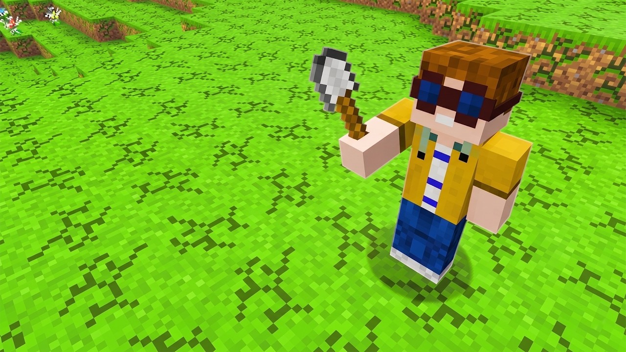 Minecraft, aber EIN BLOCK ABBAUEN = ALLE ZERBRECHEN backdrop