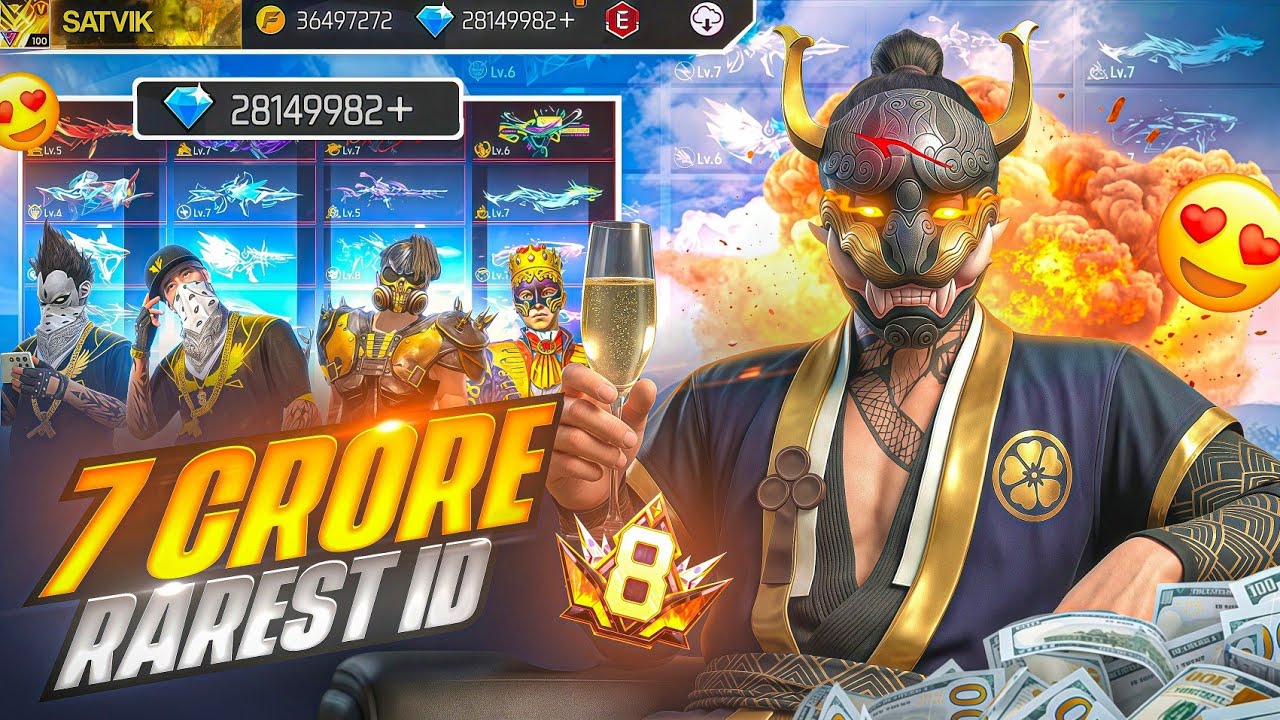 I Purchased the World's Rarest Free Fire ID Worth ₹7 CRORE 😱 – Garena Free Fire backdrop