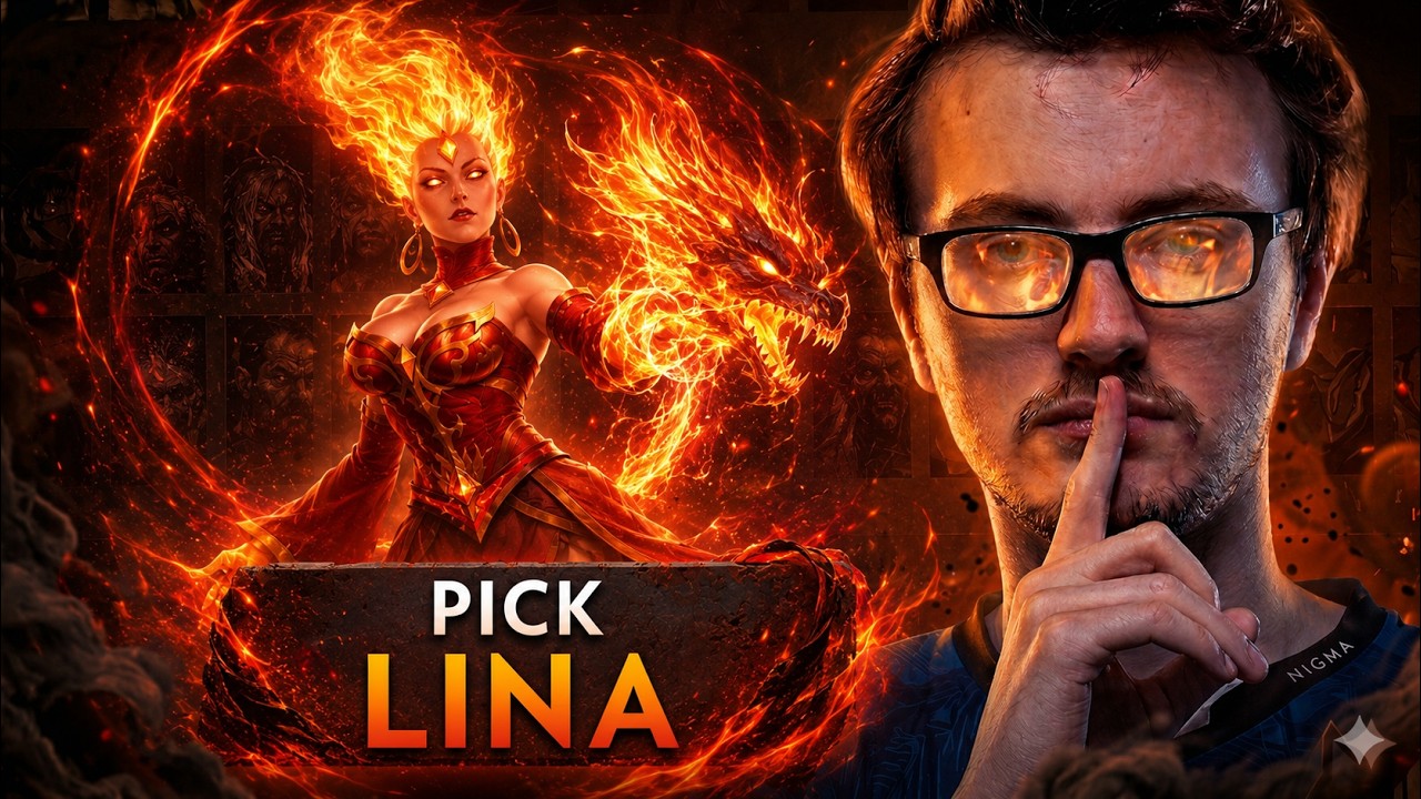 ๐ฅ MIRACLE- LINA SAFE LANE CARRY! ๐ฑ๐ฅ TOO STRONG! โญ backdrop