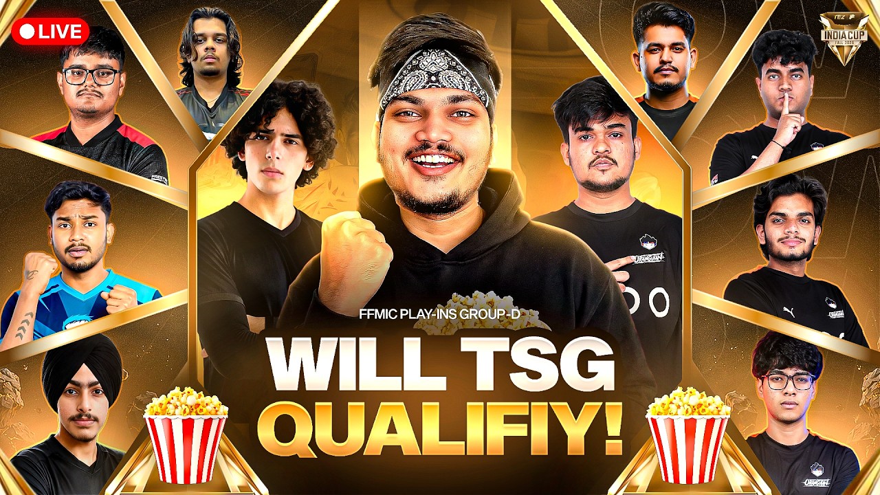 LIVE🔴FFMIC 2026 Fall Team TSG ARMY WILL QUALIFY? | Play-Ins Day 4 | Group D -TSG RITIIK background