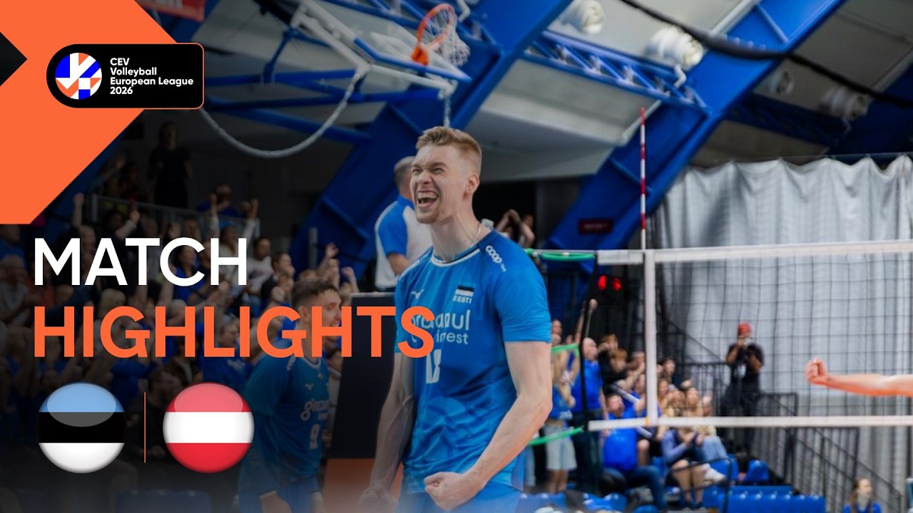 Highlights | Estonia vs. Austria | CEV Volleyball European League 2026 | Men backdrop