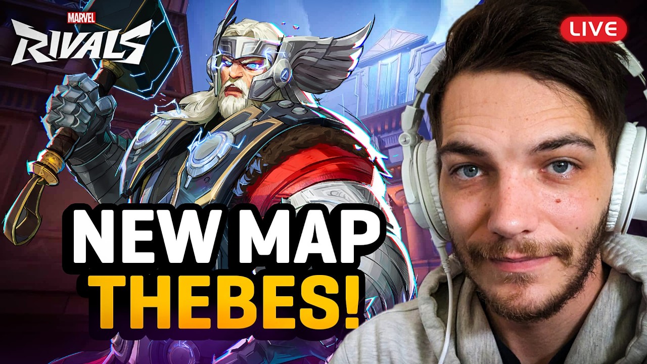 ๐ดNEW Map Thebes Out Now! - Marvel Rivals - LIVE background