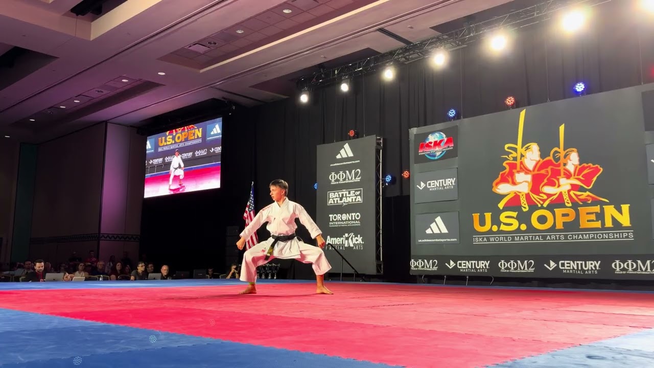 Lukas Drevinskas 13 & Under Boys Traditional Forms ISKA World Championship - US Open 2026 backdrop