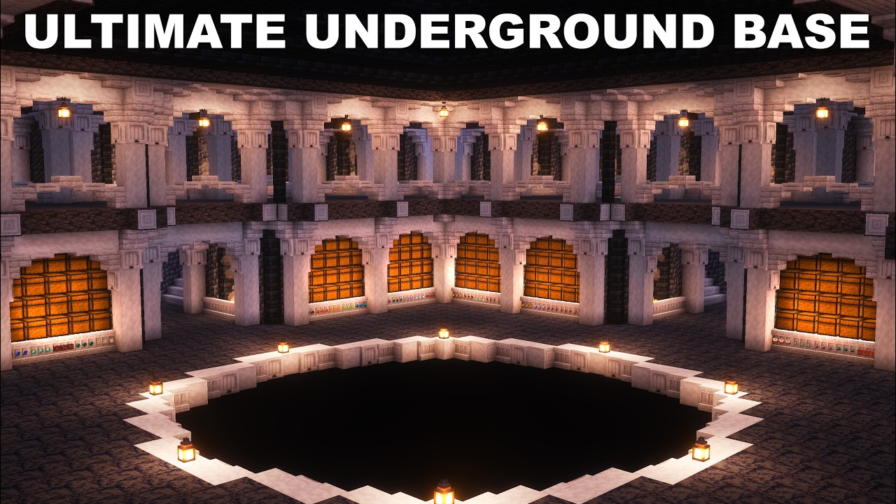 Minecraft: ULTIMATE Underground Base Tutorial (how to build) background