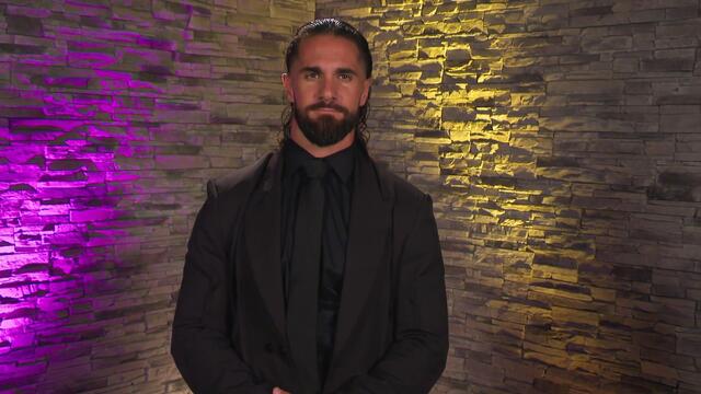 Seth Rollins explains how to watch SummerSlam on the ESPN App with an ESPN Unlimited plan background