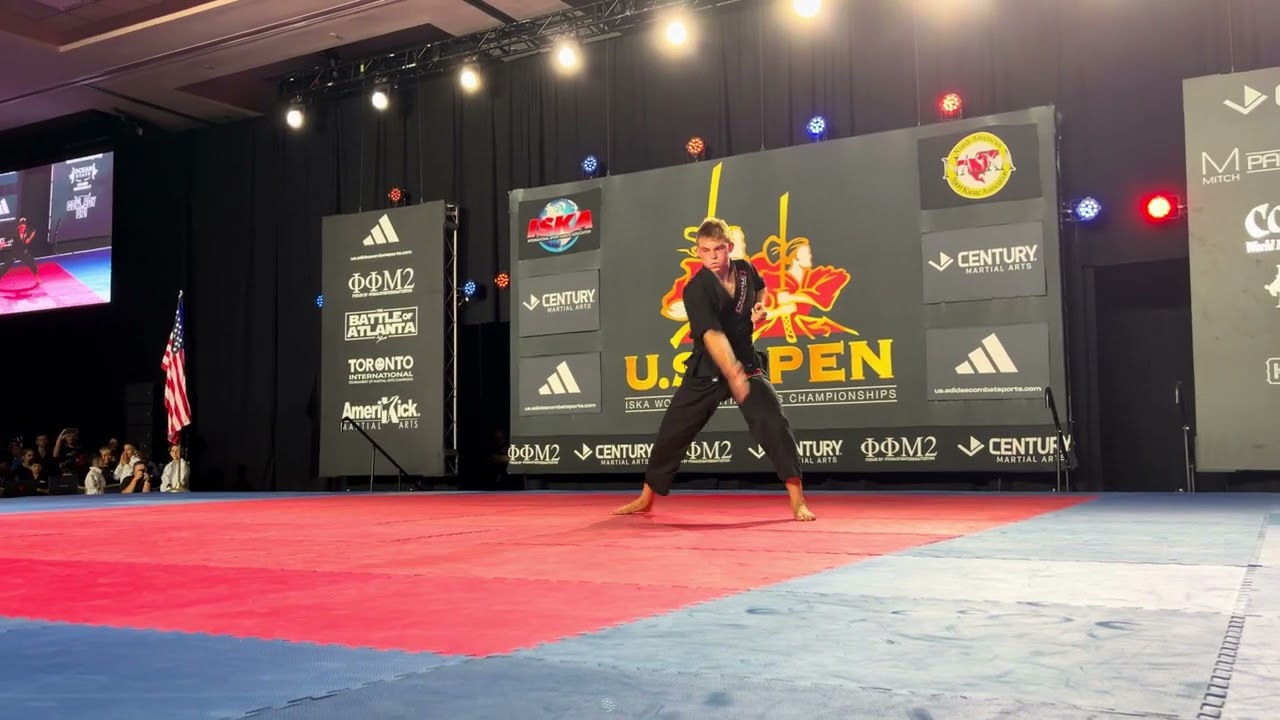 Judah Sagawa 14-17 Boys Open Forms ISKA World Championship - US Open 2026 backdrop
