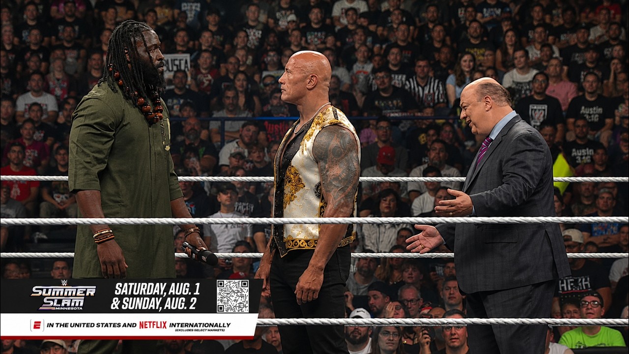 WWE The Rock Returns & Attacks Oba Femi, Helps Paul Heyman, Raw Highlights Today 2026 backdrop