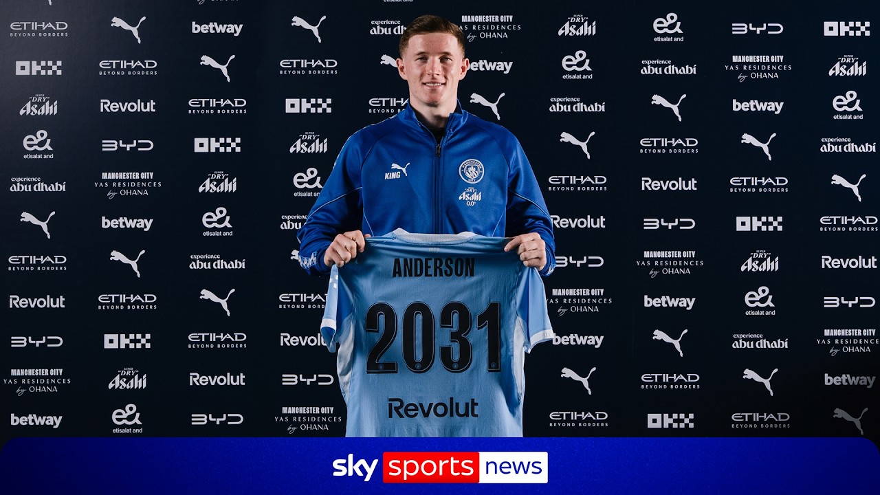 BREAKING: Manchester City unveil Elliot Anderson as new £116m signing backdrop