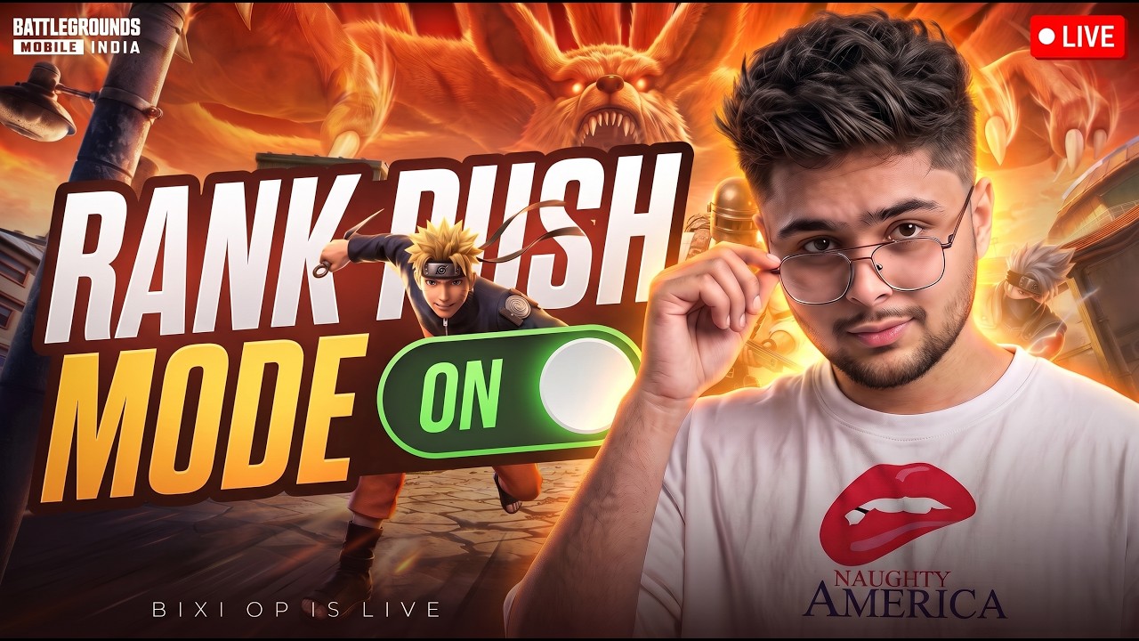 Day - 1 Conqueror Rank Push 🔥 BGMI LIVE w S8UL BIXI background