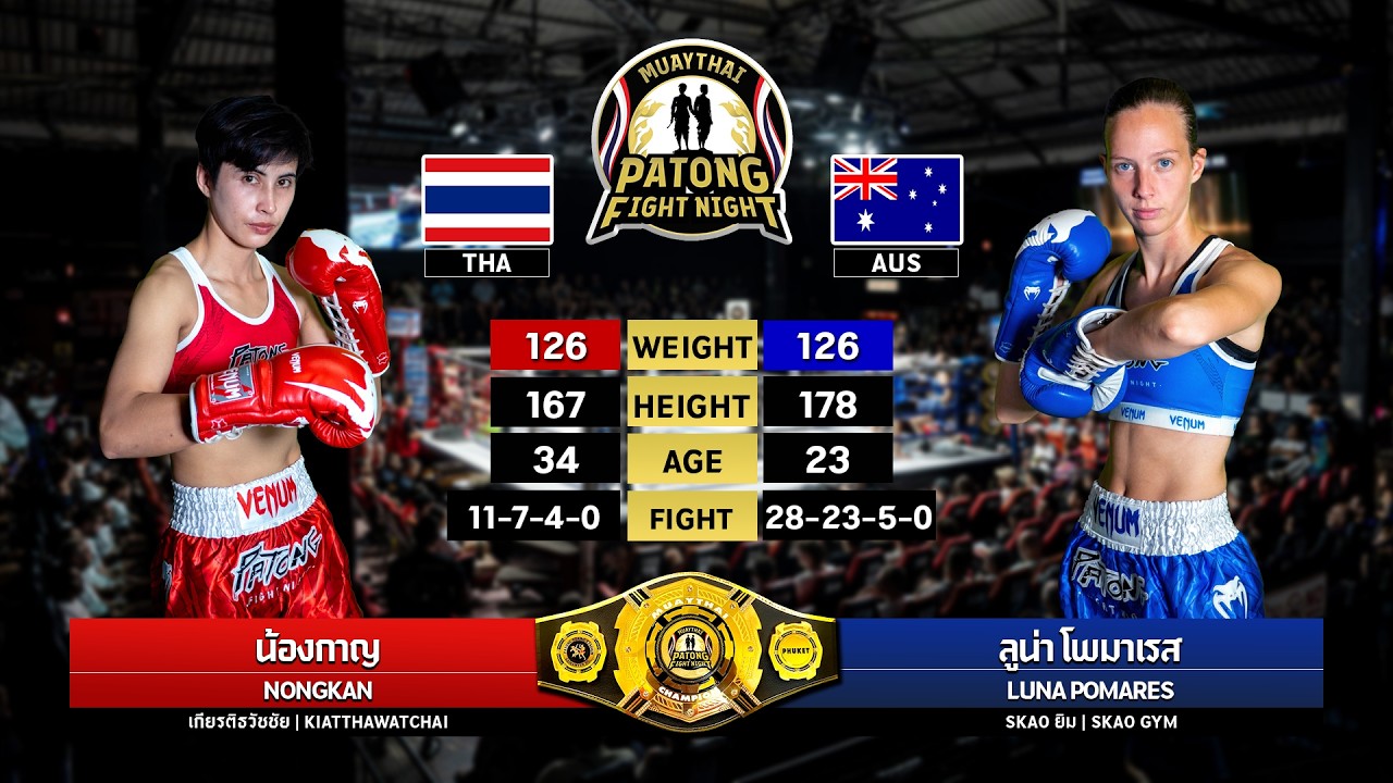 Nongkan Kiatthawatchai VS Luna Pomares SKAO Gym Patong Fight Night Thursday, July 23, 2026 background