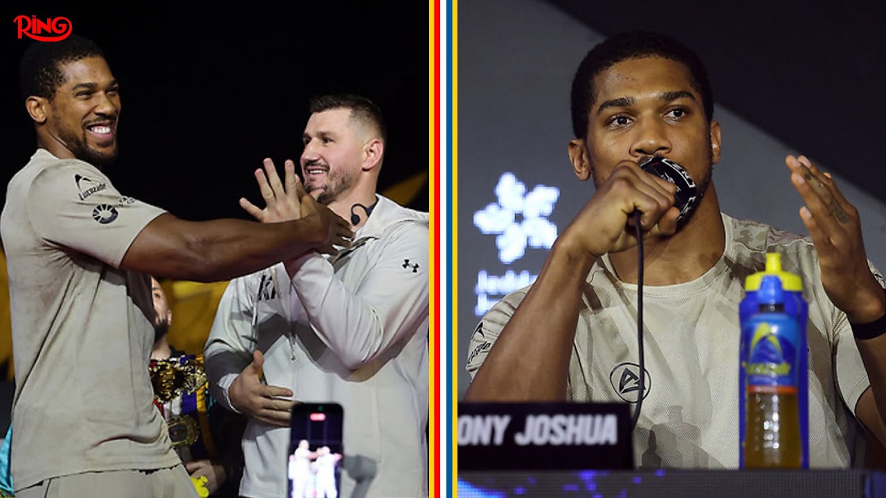 HEATED! Anthony Joshua vs Kristian Prenga | FINAL PRESS CONFERENCE background