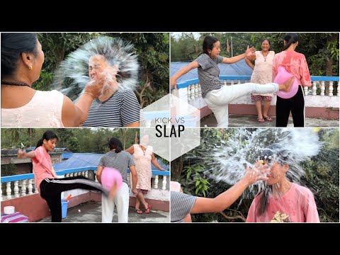 Kicks vs Slaps / Water Balloon Challenge / Funny Video / PriyaSheetal Game background