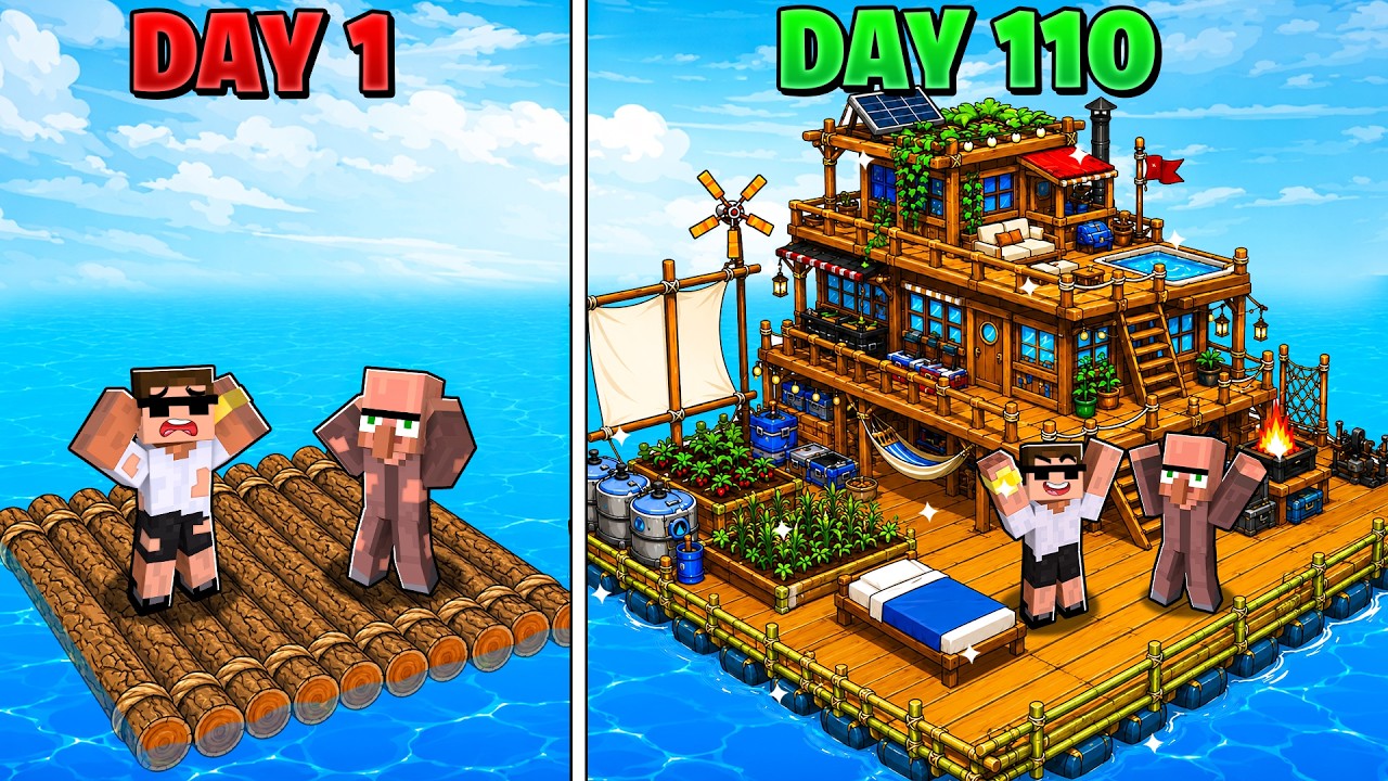 We Survived 100 Days on a RAFT.. backdrop