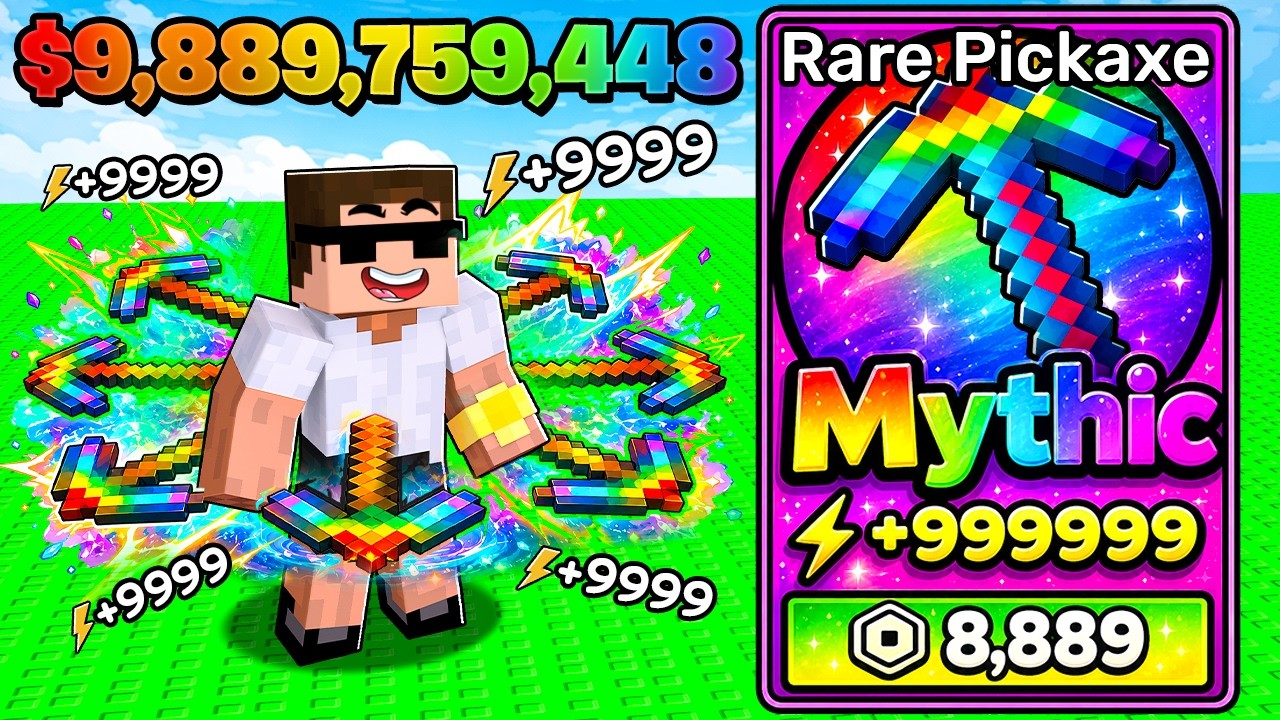 Spending Millions Robux to Get Op Pickaxe in Roblox.. background