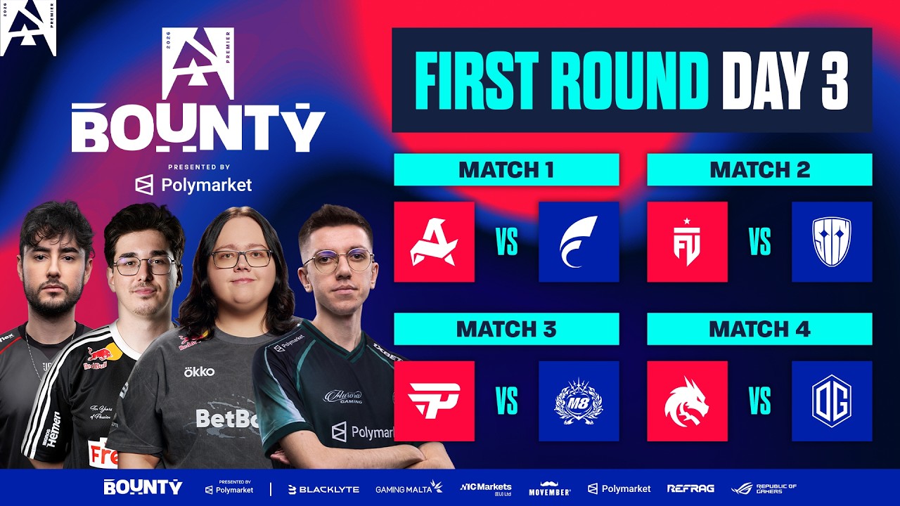 BLAST Bounty S2, Day 3 - Aurora vs FOKUS, FUT vs SINNERS, paiN Gaming vs Gentle Mates, Spirit vs OG backdrop
