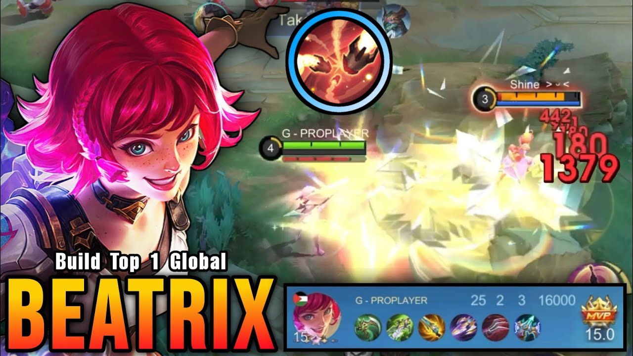 25 Kills!! Legendary Beatrix Instant Delete Enemies!! - Build Top 1 Global Beatrix ~ MLBB background