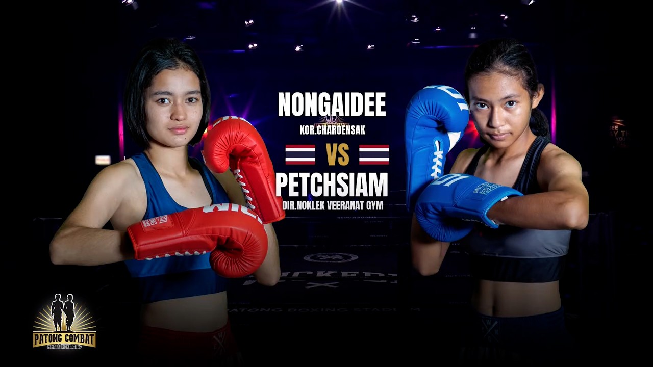 Nong Aidee Kor. Charoensak VS Petchsiam Noklek Weeranat Gym Patong Combat Wednesday, July 22, 2026 background
